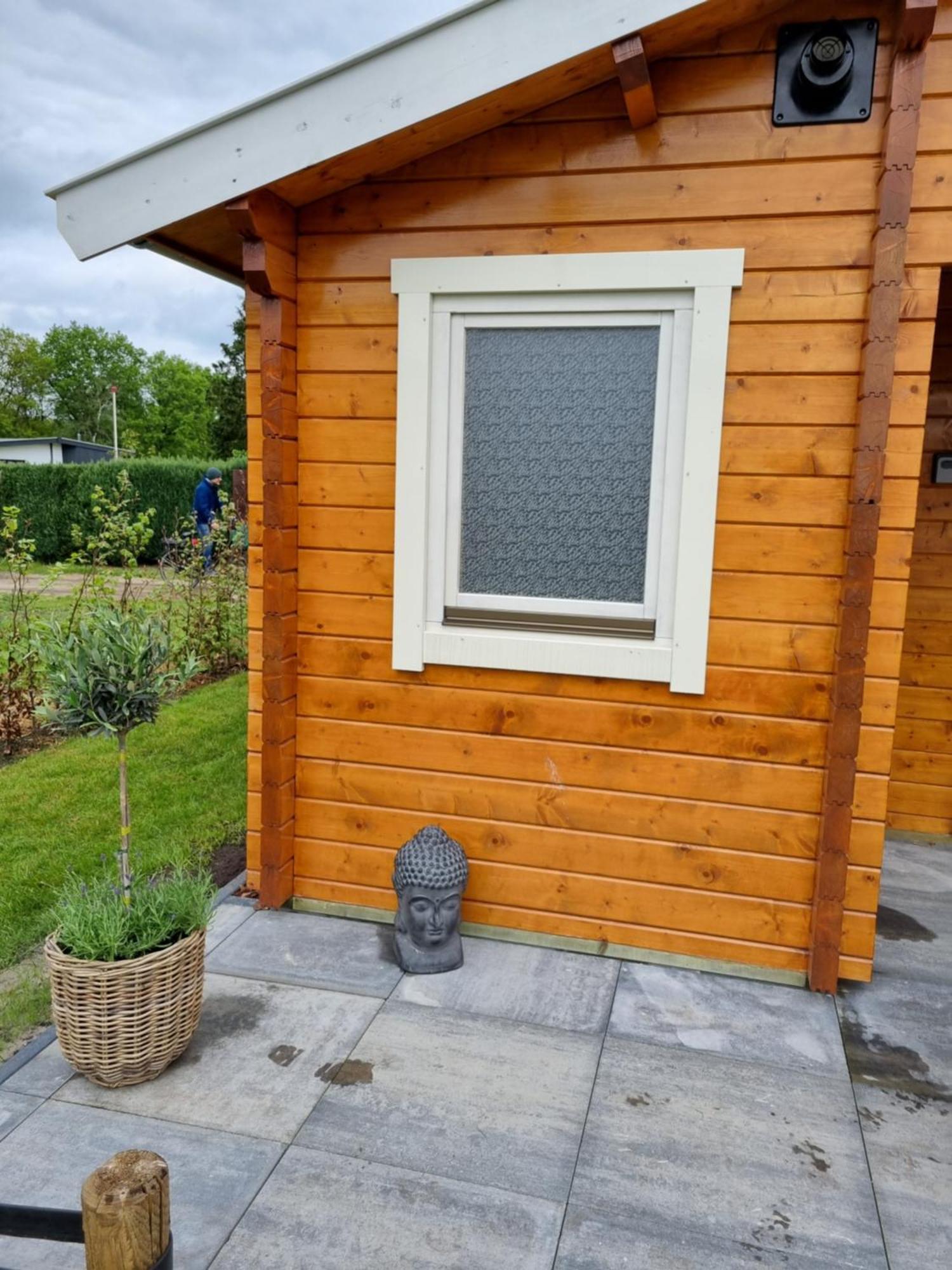 Nieuw - Luxe Blokhut Chalet In Bosrijke Omgeving Anloo Kültér fotó
